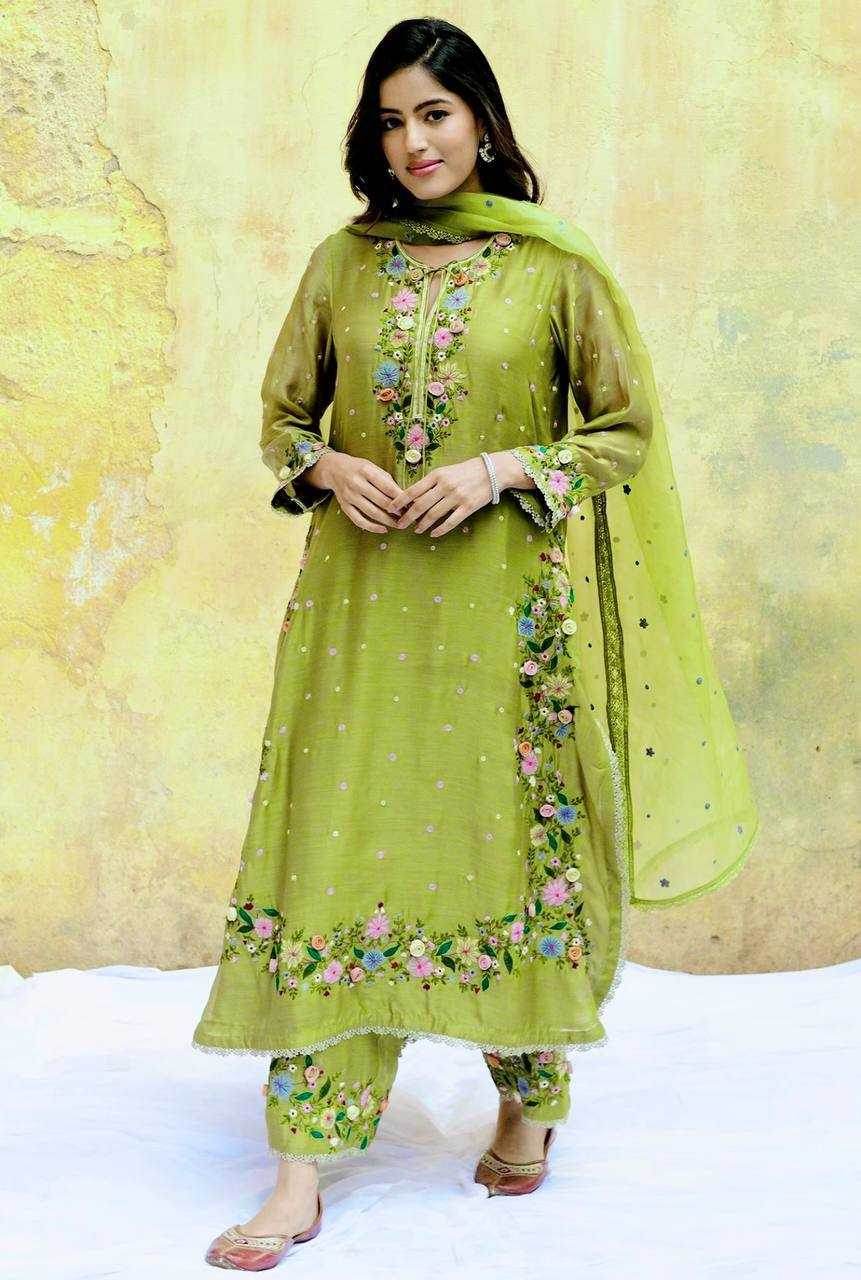 Faux Georgette Embroidery Palazzo Suit - MYLUXURY LANE ENTERPRISE